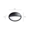 Immagine di Applique Da Esterno Ovale Palpebra Nero IP66 Monza Top Light