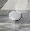 Immagine di Faretto Da Incasso A Terra Resina Calpestabile Biemissione Grigio Capri Top Light
