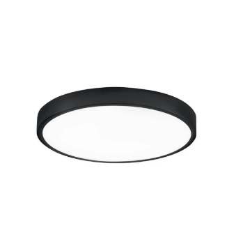 Immagine di Plafoniera Bagno Nera Tonda Led 24w 4000k IP44 Domo Intec Light