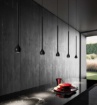 Immagine di Sospensione A Goccia Nera Per Isola Cucina Led 5w 3000k Ottica 24 Ursula Gea