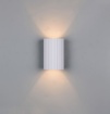 Immagine di Applique Biemissione Cilindro Rigato Bianco Opaco Imaria Trio