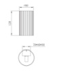 Immagine di Applique Cilindro Rigato Caffe Luce Biemissione Imaria Trio Lighting