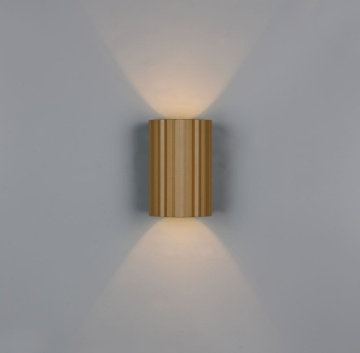 Immagine di Applique Cilindro Rigato Caffe Luce Biemissione Imaria Trio Lighting