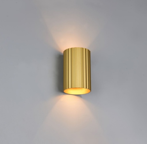 Immagine di Applique Oro Cilindro Rigato Luce Sopra e Sotto 1xG9 Imaria Trio