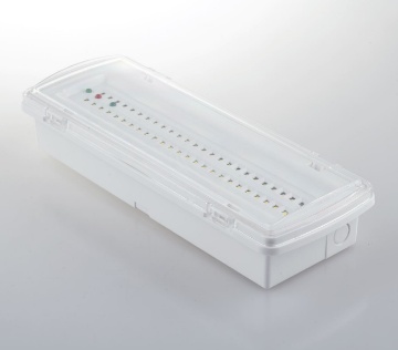 Immagine di Lampada Led Luce Emergenza Da Parete Soffitto IP65 Con Batteria Help Exit Intec