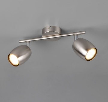 Immagine di Lampada Da Soffitto Con Faretti GU10 Orientabili Nichel Nancy Trio