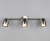 Immagine di Lampada A Binario Nichel Da Soffitto Con Faretti GU10 Orientabili Nancy Trio