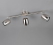 Immagine di Lampada A Binario Nichel Da Soffitto Con Faretti GU10 Orientabili Nancy Trio