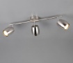 Immagine di Lampada A Binario Nichel Da Soffitto Con Faretti GU10 Orientabili Nancy Trio