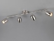 Immagine di Plafoniera Moderna Nancy Aste Orientabili Con 4 Faretti GU10 Nichel Trio Lighting