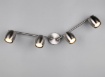Immagine di Plafoniera Moderna Nancy Aste Orientabili Con 4 Faretti GU10 Nichel Trio Lighting