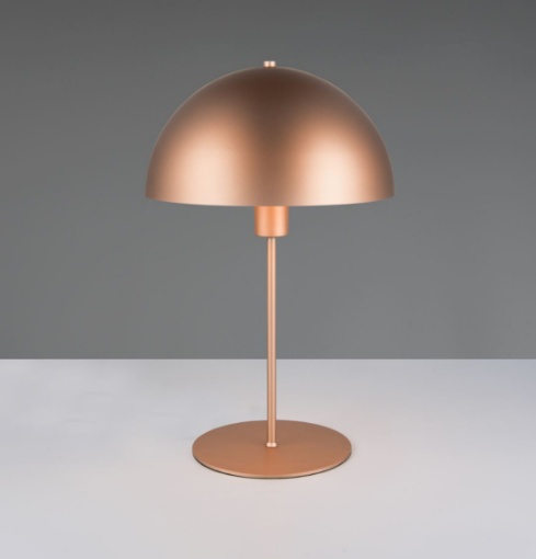 Immagine di Lampada da Tavolo Design Fungo Caffe Oro Nola 1xE27 Trio Lighting