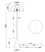 Immagine di Piantana Moderna Cupola Grigio Chiaro Alfie Trio Lighting
