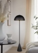 Immagine di Piantana Cupola Nero Opaco Per Soggiorno Moderno Alfie Trio Lighting