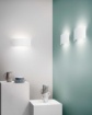 Immagine di Applique Di Gesso Curvo Verniciabile Luce Sopra e Sotto Mood Fan Europe