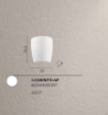 Immagine di Lampada Da Parete In Gesso Righe Orizzontali 2xE27 Corinto Fan Europe