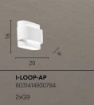 Immagine di Applique Design Gesso Bianco Loop Luce Sopra Sotto Fan Europe
