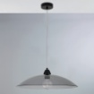 Immagine di Sospensione Rotonda Per Cucina In Vetro Fumé Alexander Ø50 cm
