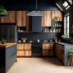 Immagine di Sospensione Rotonda Per Cucina In Vetro Fumé Alexander Ø50 cm