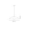 Immagine di Lampada A Sospensione Vetro Ambra 50 cm Per Tavolo Cucina Alexander