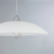 Immagine di Lampadario Alexander Cupola Vetro Bianco 50 Cm Per Cucina Moderna