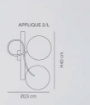 Immagine di Applique Globe 2 Luci Sfere Vetro Trasparente Ambra