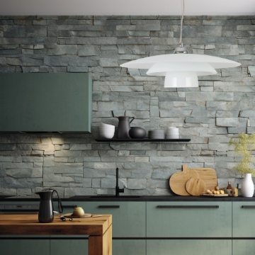 Immagine di Sospensione Cucina Moderna Vetro Bianco Portofino Diam. 50 cm