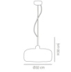 Immagine di Sospensione Moderna Vetro Trasparente Muse Diam. 32 cm