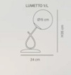 Immagine di Lumetto Comodino Abatjour Moderna Cromo Sfera Fume Little Moon