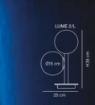 Immagine di Lampada Da Tavolo Oro Due Sfere Ambra Loop Leolux 2xE14