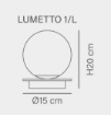 Immagine di Lumetto Oro Satinato Da Comodino Sfera Ambra Loop Leolux