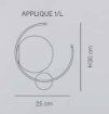 Immagine di Applique Arco Dorato Con Sfera Di Vetro Ambra Ring Leo Lux
