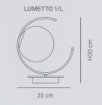 Immagine di Lampada Da Comodino Arco Dorato Con Sfera Di Vetro Ambra Ring Leo Lux