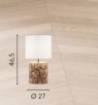 Immagine di Lume Tronco Legno Naturale Con Paralume Bianco Xylo Fan Europe