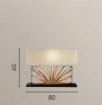 Immagine di Lampada Grande Da Tavolo Design Rami Legno Ethereal Fan Europe