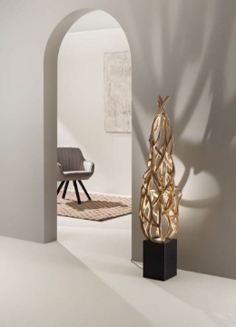 Immagine di Piantana Decorativa Design Pianta Legno Intrecciato Epigea Fan Europe