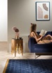 Immagine di Tavolino Legno Noce Rotondo Con Luce Integrata Da Salotto Kengo Fan Europe