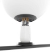 Immagine di Lampadario Lineare Nero Con Sfere Bianche Per Tavolo Holly Top Light