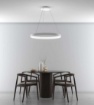 Immagine di Lampadario Moderno Bianco Cerchio  Led CCT 56w Malika 77cm Top Light