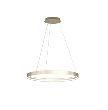 Immagine di Lampadario Moderno Per Tavolo Anello Oro 77cm Led CCT Malika Top Light
