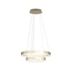 Immagine di Lampadario Due Anelli Oro Champagne Malika Top Light Led 70w 3000k-6000k