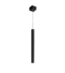 Immagine di Sospensione Da Comodino Cilindro Nero Quadrato 70cm Led 3w 3000k Tubi Diodi Affralux