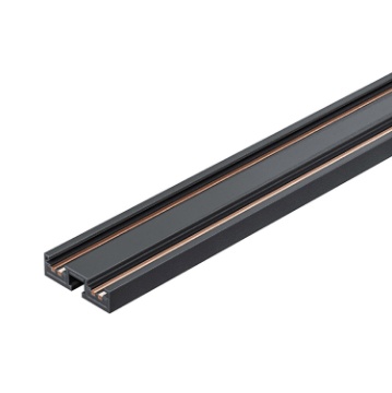 Immagine di Binario Elettrificato 48V Ultra Slim Nero 2mt Montaggio Superficie Gea Led