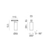 Immagine di Proiettore Nero Orientabile Led 18w 3000k 38° Per Binari Ultra Slim 48v Gea Led