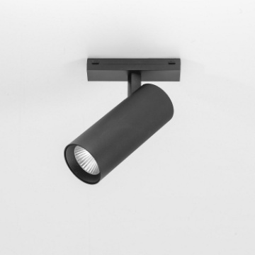 Immagine di Proiettore Nero Orientabile Led 18w 3000k 38° Per Binari Ultra Slim 48v Gea Led