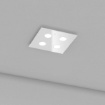 Immagine di Plafoniera Design Sottile Quadrata Vetro Bianco 4 Luci Gx53 Led Path Top Light