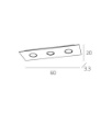 Immagine di Plafoniera Sottile Vetro Bianco Moderna 3 Luci Gx53 Led Path Top Light