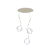 Immagine di Lampadario Rotondo Sabbia Tre Sfere Colorate Vetro Soffiato V Line Top Light