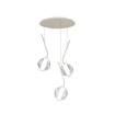 Immagine di Lampadario Rotondo Sabbia Tre Sfere Colorate Vetro Soffiato V Line Top Light