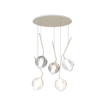 Immagine di Lampadario Soggiorno Moderno Sabbia Con Sfere Vetro Multicolor V Line Top Light